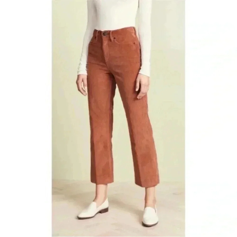 Rag & Bone Dylan Corduroy Ankle Burnt Orange Sz 29